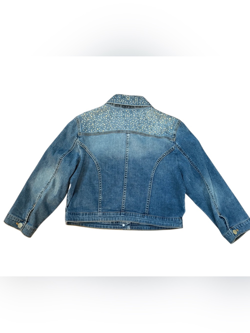 Denim Jacket with Rhinestones - Picture 2 of 3